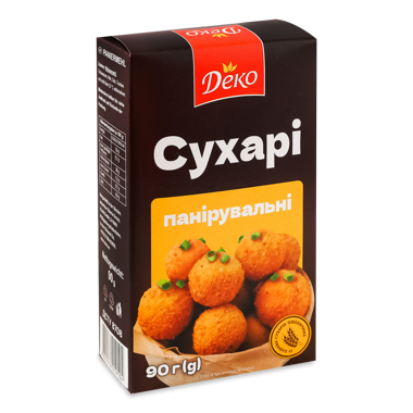 Сухарі панірувальні 90г /Деко/