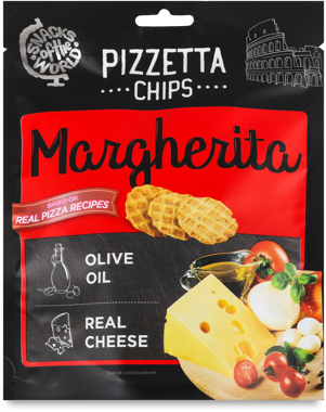 Снек хрусткий "Піцета Чіпс "Маргарита" 70г /Снеки світу/