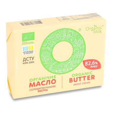 Масло "Organic Milk" Екстра органічне 82.6% 180г