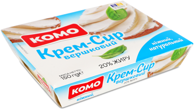 Крем сир "Вершковий" 20% 150г /Комо/