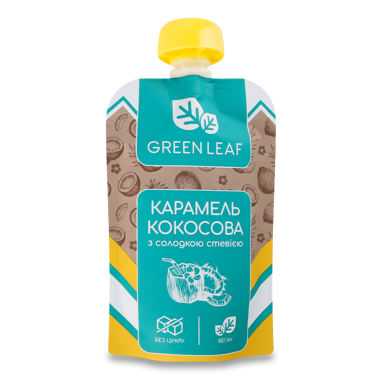 Карамель "Green Leaf" кокосова з солод стевією 90г