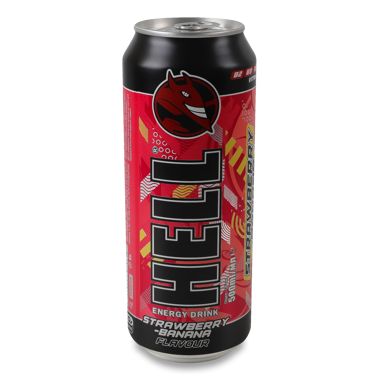 Напій енергетичний "Hell" Strawberry Banana 0.5л ж/б
