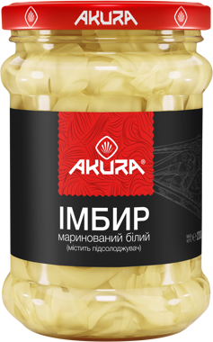 Імбир маринований білий 230г /Akura/