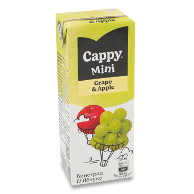Нектар яблуко/виноград miini 200мл /Cappy/