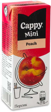 Нектар персик miini 200мл /Cappy/
