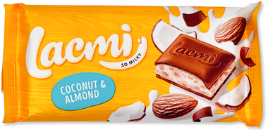 Шоколад "Lacmi" мигдаль/кокос крем молочний 84г /Рошен/