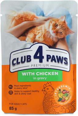 Конс "Клуб 4 лапи" Premium д/котів курка 85г