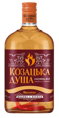 Горілка "Козацька Душа" перцева 40% 0.5л