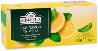 Чай "Ахмад" Лимон та М'ята 25*1,5г