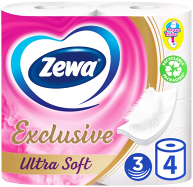 Папір туалет. Zewa Exclusive ultra soft 4