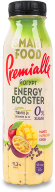 Йогурт "Premialle" Smart Food манго/маракуя/кіноа 1,3% 290г ПЕТ