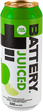 Напій енергетичний "Battery" Sour Apple 0.5л ж/б 