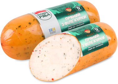 Шинка Рулет Пряний з філе курки в/г 500г "Наша Ряба"