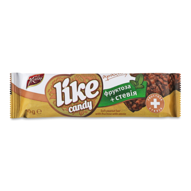 Батончик "Like" на фруктозі зі стевією 40г / Жайвір/