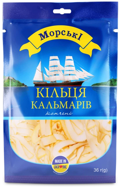 Кільця кальмарів копчені 30г /Морські/