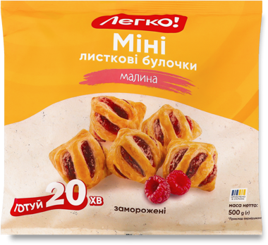 Міні з дріжд.листкового тіста Малина 500г /МНФЗ/