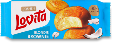 Печиво здобне "Lovita Blondie Brownie" кокос 152г /Рошен/
