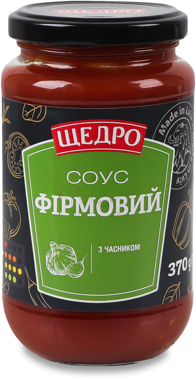 Соус "Фірмовий" с/б 370г /Щедро/
