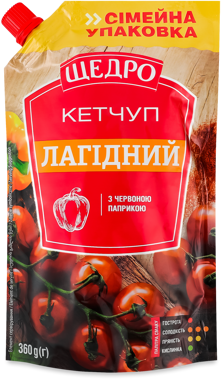 Кетчуп "Лагідний" д/п 360г /Щедро/