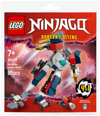 Конструктор "Lego" Ninjago мінініндзя комбо робот 80дет