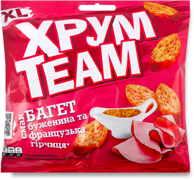 Багет "ХрумTeam" Буженина-франц гірчиця 90г м/у