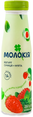 Йогурт "Суниця-м'ята" 1,4% ПЕТ 250г