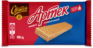 Вафлі "Артек" класичні 188г /Світоч/