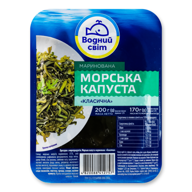 Морська капуста "Водний світ" Класична маринована 200г