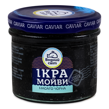 Ікра мойви "Водний світ" Масаго чорна 100г с/б
