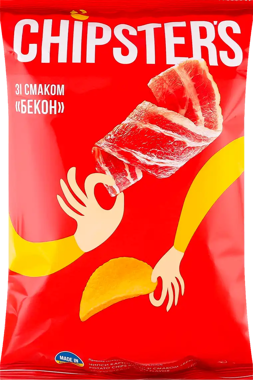 Чипси "CHIPSTER`S" Бекон 100г /Флінт/