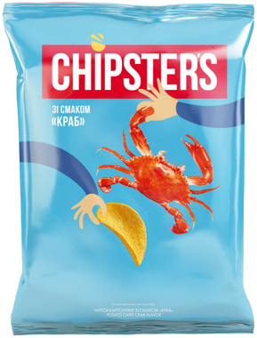Чипси "CHIPSTER`S" Краб 100г /Флінт/