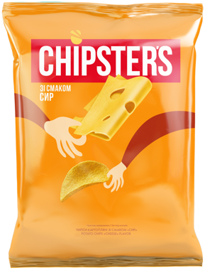 Чипси "CHIPSTER`S" Сир 100г /Флінт/