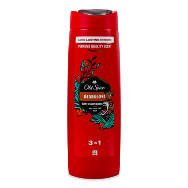 Гель д/душу+Шамп. 2в1 Беарглов 400мл /OLD SPICE/