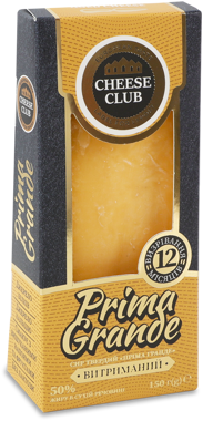 Сир твердий "Prima Grande" 50% 150г /Клуб Сиру/