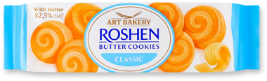 Печиво Butter Cookies з маслом класичне 140г /Рошен/