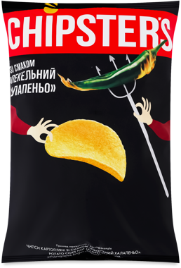 Чипси  "CHIPSTER`S" Пекельний халапеньо 100г /Флінт/