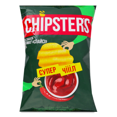 Чипси  "CHIPSTER`S" хвилясті Томат Спайсі 95г /Флінт/