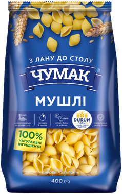 Макарони "Чумак" мушлі 400г