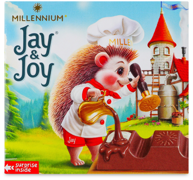 Шоколад "Millennium" Jay&Joy молоч з молоч начинкою 45г