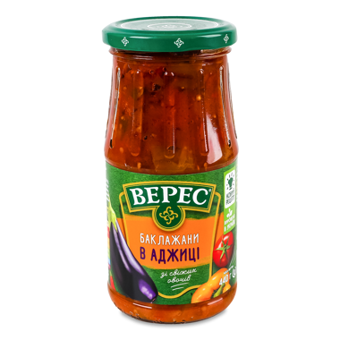 Баклажани "Верес" в аджиці 440г с/б 