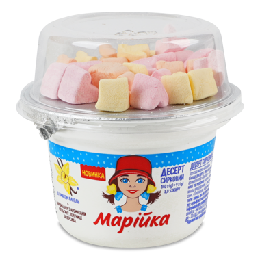 Десерт сирковий "Марійка" 5%  маршмелоу 140г+15г