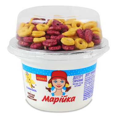Десерт сирковий "Марійка" 5%  кільця 140г+15г