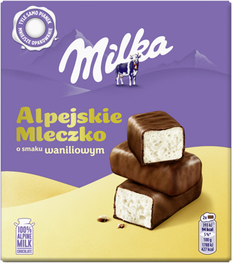 Цукерки "Мілка" Альпійське молоко зі см ванілі 330г