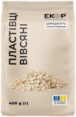 Пластівці "Екор" вівсяні н/в 400г
