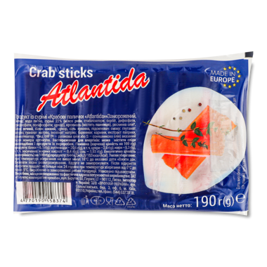 Палички крабові "Atlantida" Сурімі 190г