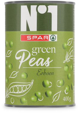 Горошок "SPAR" зелений 400г ж/б