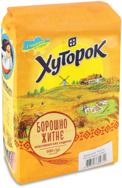 Борошно житнє "Хуторок" хлібопекарське обдирне 900г