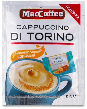Кава "Мас Coffee" Cappuccino di Torino сол карамель 25г 
