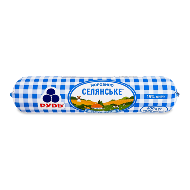 Морозиво ПЛОМБІР "Селянське" 600г ТМ Рудь 
