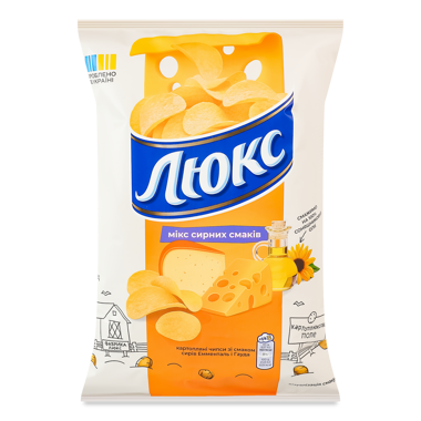 Чипси "Люкс" мікс сирних смаків 125г